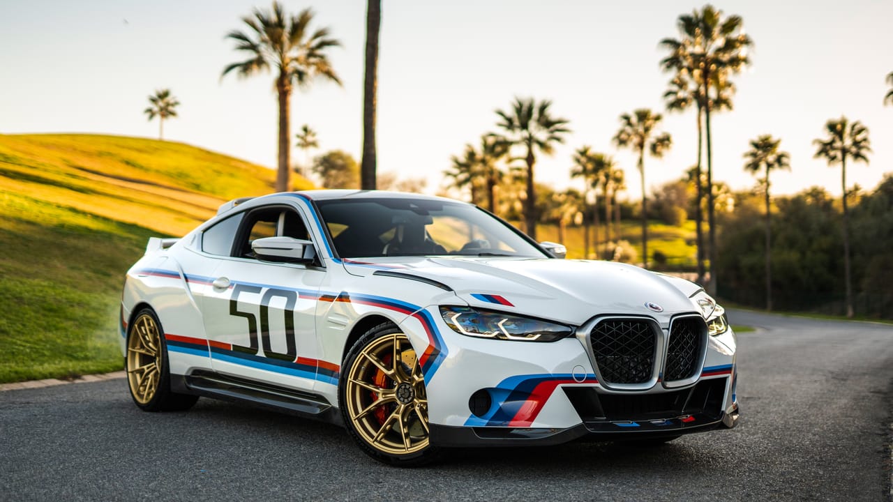 2023 BMW 3.0 CSL White/BMW Tri-color stripes Exterior