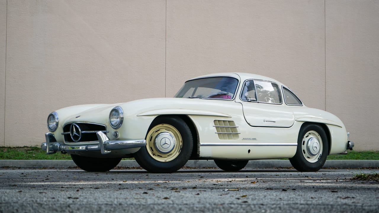 1955 Mercedes-Benz 300 SL Gullwing White Exterior