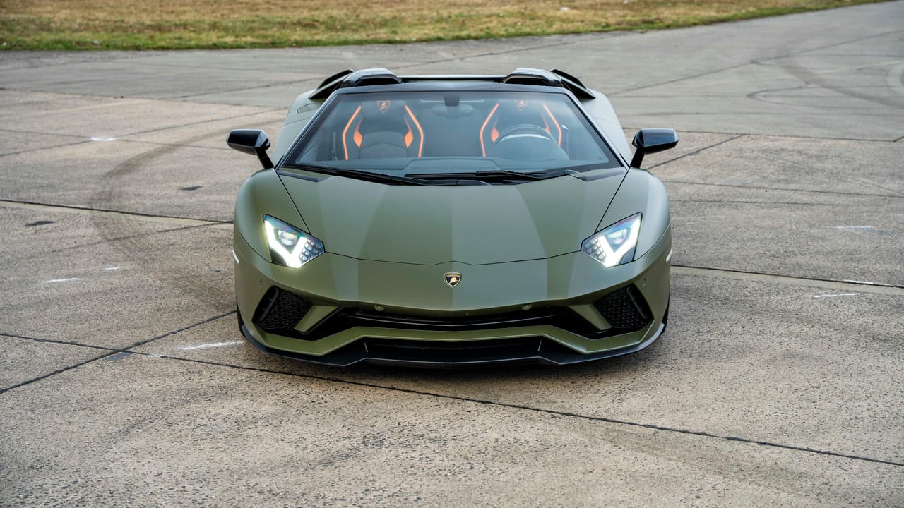 2020 Lamborghini Aventador S Roadster Matte Olive Green Exterior
